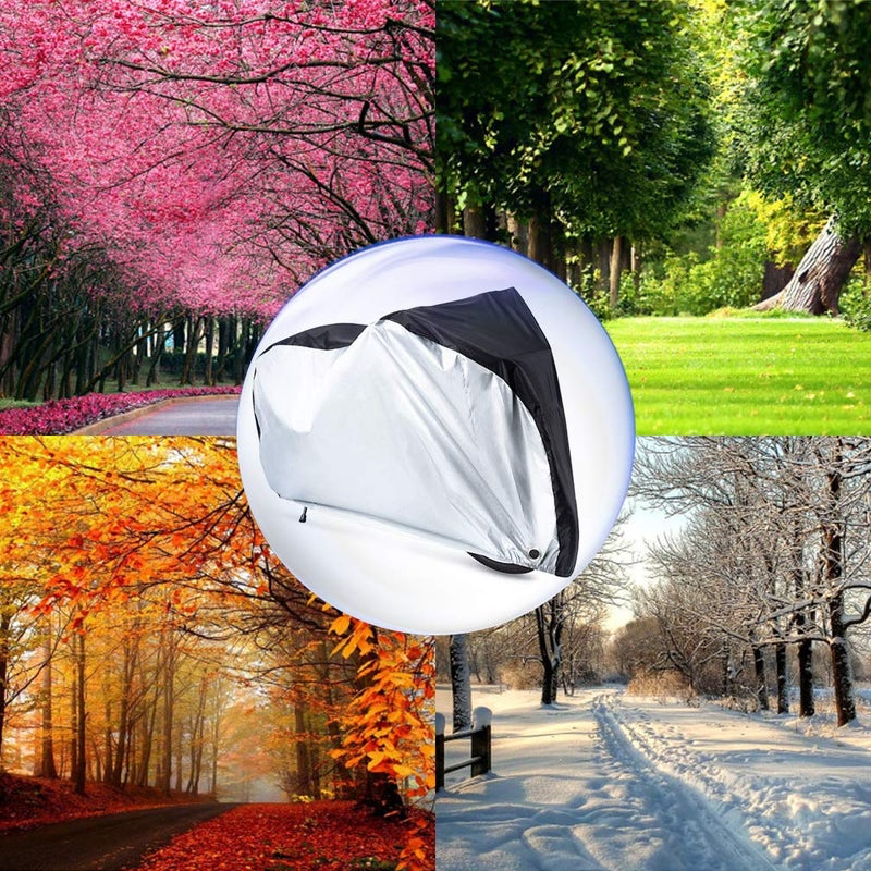 Roctee Waterproof XL Bicycle Cover, Outside Bikes Storage Covers Rain Sun UV Dust Wind Proof Mountain Bicycle Covers Road Electric Bike Cover Hybrid Bike Cover with Lock Hole - Image 3